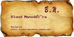 Blond Menodóra névjegykártya