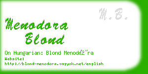 menodora blond business card